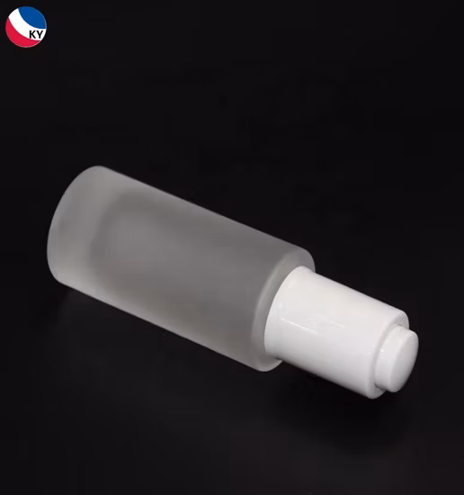 Frosted Push Button Glass Material 30ml Glass Dropper Bottle with Drop