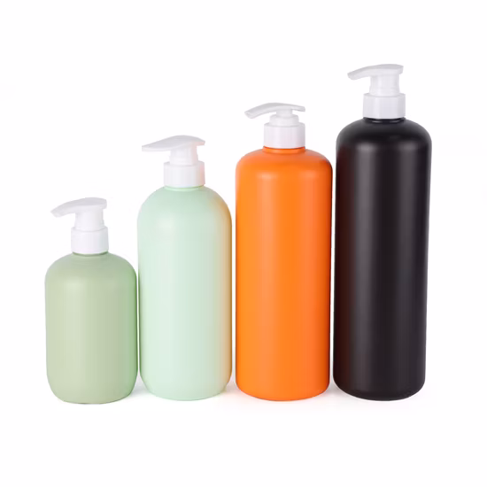 PE Lotion Pump Bottle Packaging Green Shampoo Bottles