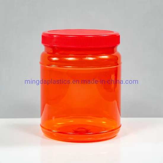 Green Jar 1250ml Large Round Pet PE Plastic Bottle Whey Protein Powder Packaging Bottle 