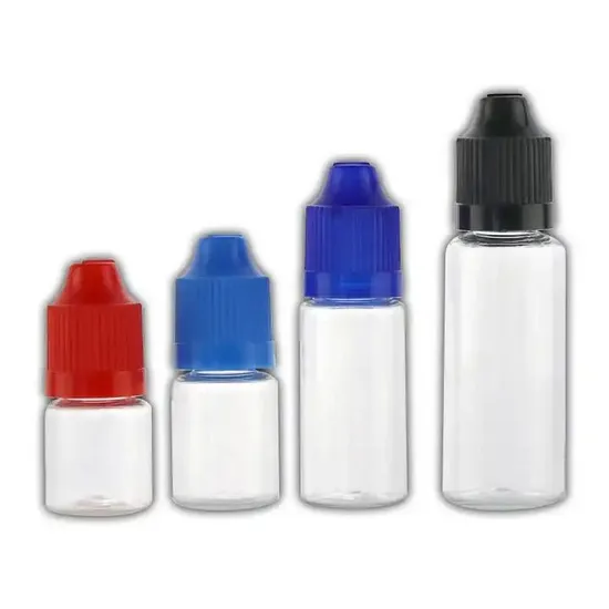 Hot 5ml 10ml 15ml Empty Round Transparent Eye Drops Juice Oil PE Plastic Squeeze Dropper Bottle Tip Spout Plastic Bottle 