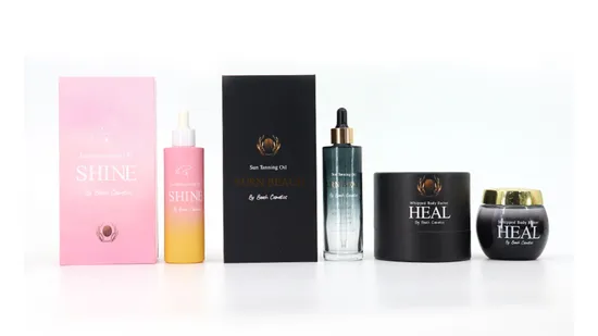 Customized 50g Round Luxury Cosmetics Jars Empty Skincare Packaging Gradient Glass Face Cream Jar with Screw Lid 