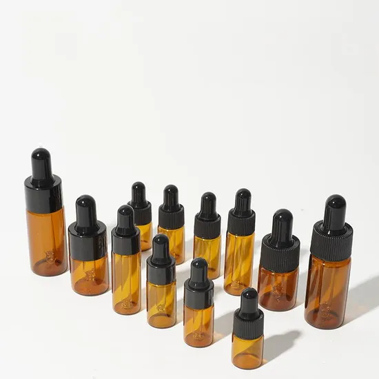 2ml 3ml 5ml Plastic Drop Cap Serum Bottle Glass Perfume Tester Dropper Bottle 