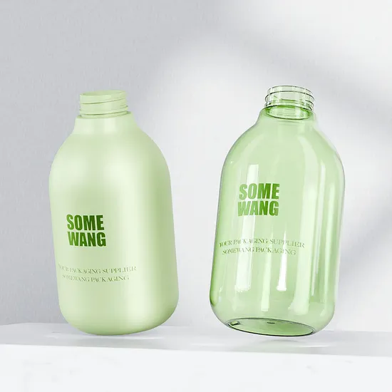 500ml Pet Round Bottle with Custom Color with Sloping Shoulder Lotion & Shampoo Bottle 